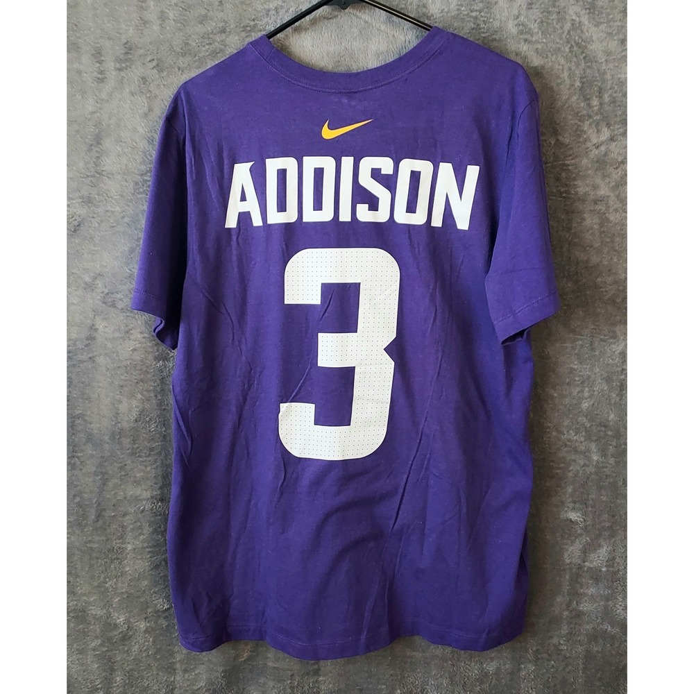 NWT  Nike Adult Men's Medium #3 Jordon‎ Addison Purple Minnesota Vikings T Shirt - Picture 3 of 12